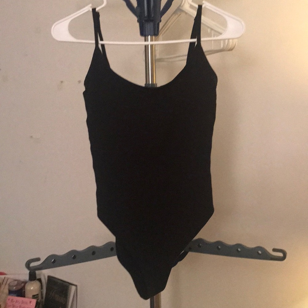 Black Bodysuit with side knit design!